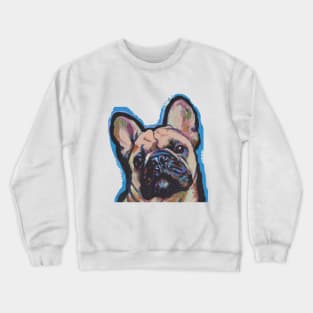 French Bulldog Dog Bright colorful pop dog art Crewneck Sweatshirt